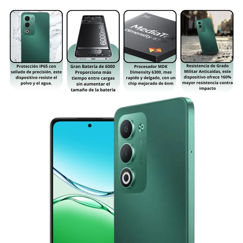 Celular OPPO A5 5G 256GB/8GB - Verde
