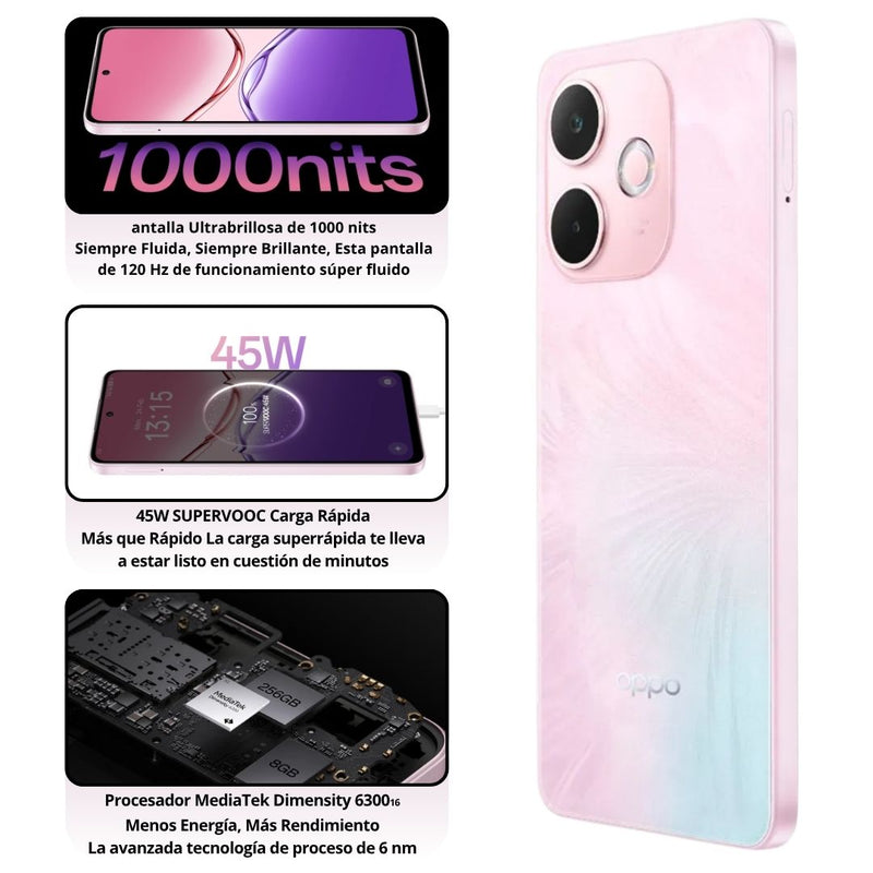 Celular OPPO A5 Pro 5G 256GB/8GB - Rosado