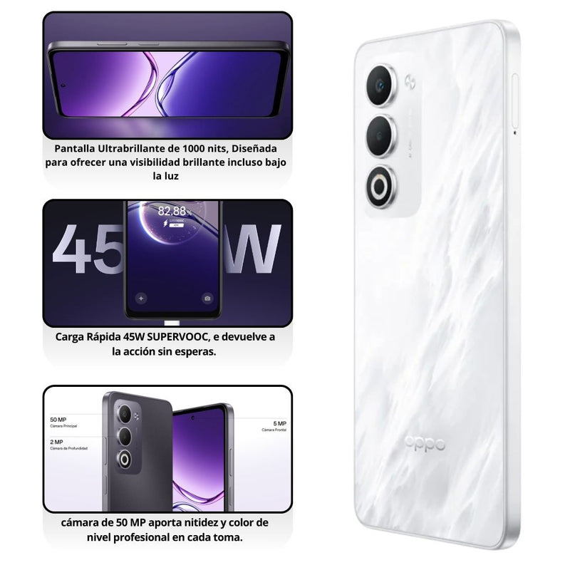 Celular OPPO A5M 4G 256GB/8GB - Blanco