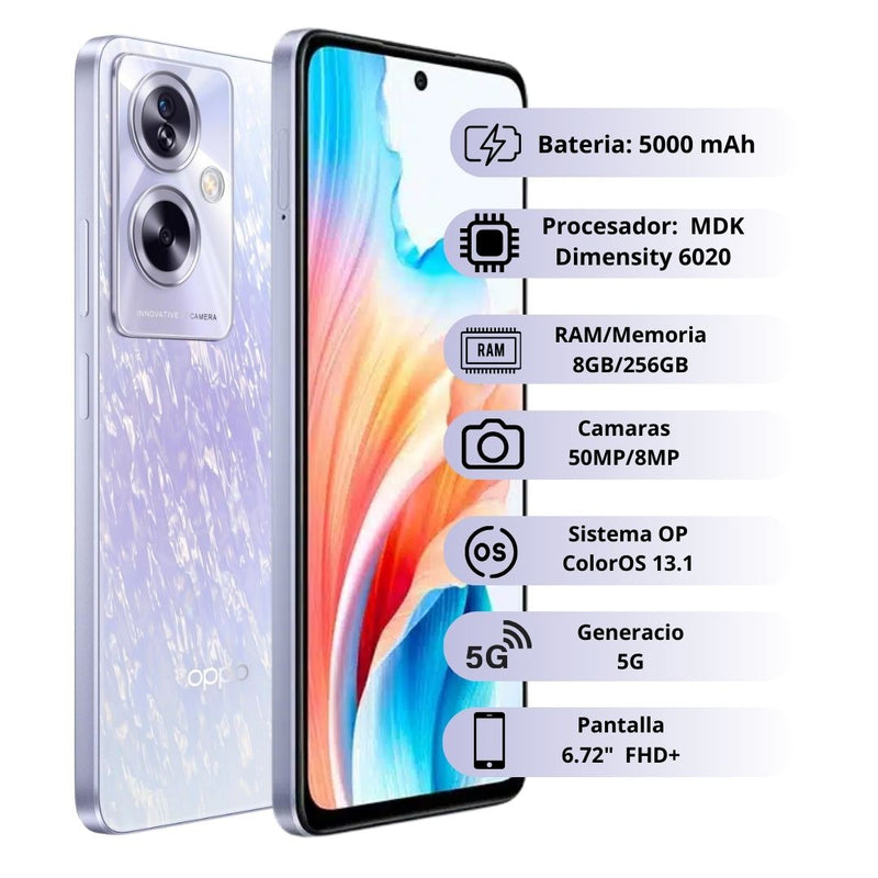 Celular OPPO A79 5G 256GB/8GB - Morado
