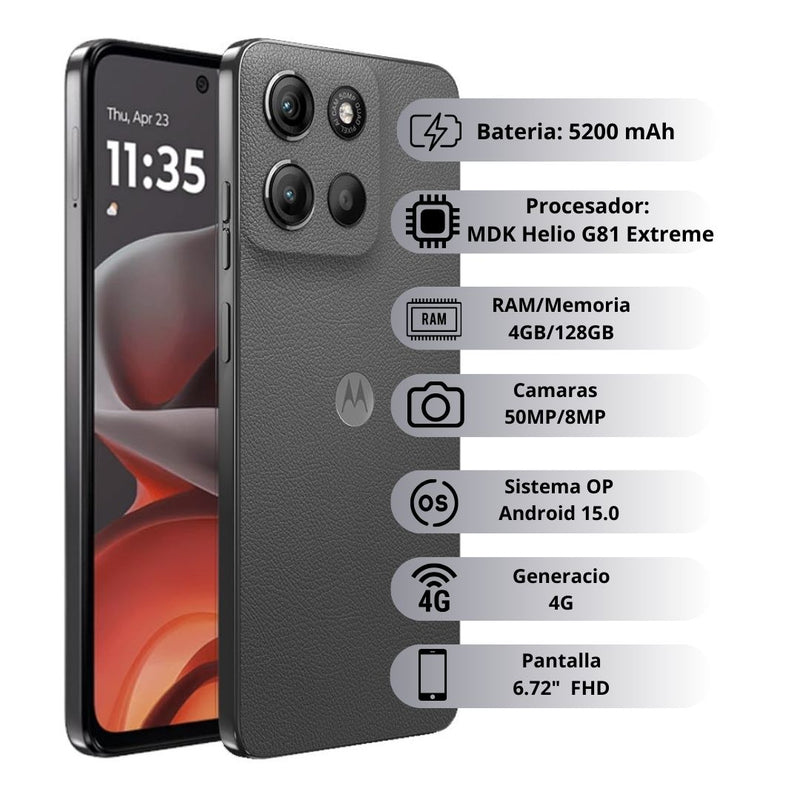 Celular MOTOROLA G15 4G 128GB/4GB - Gris
