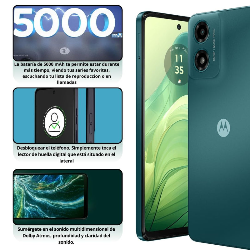 Celular MOTOROLA G04S 4G 128GB/4GB - Verde