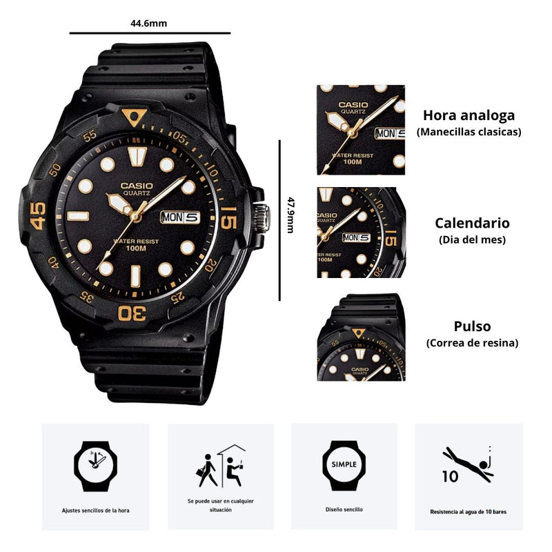 Reloj Casio MRW-200H-1E Diseño Deportivo
