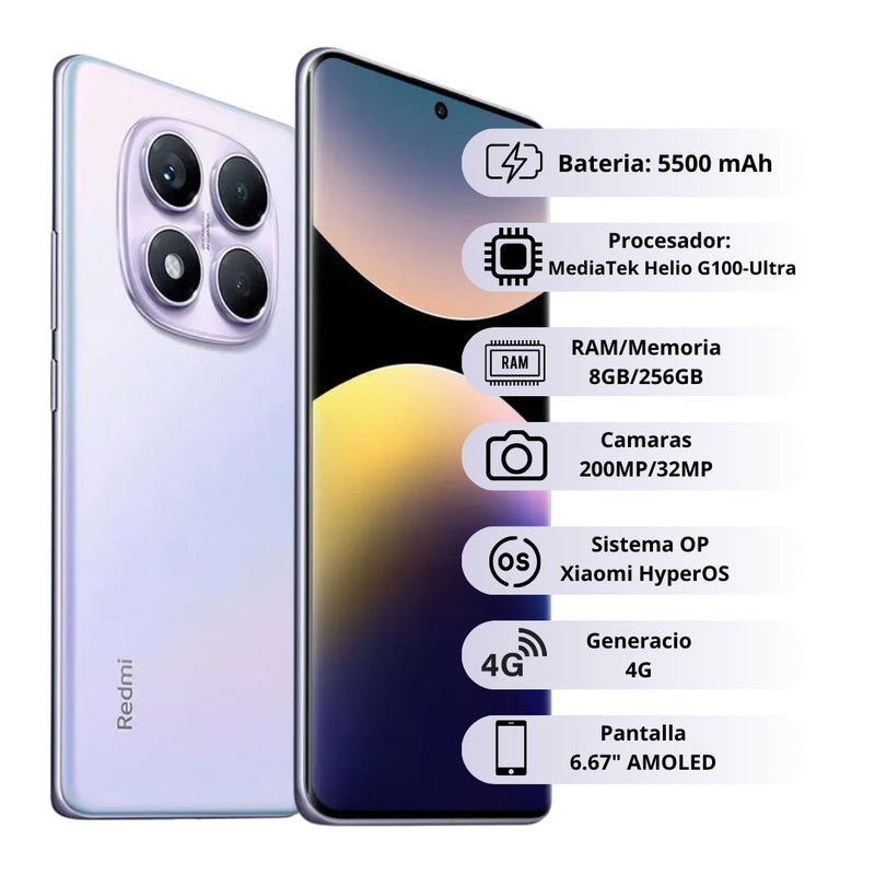 Celular Xiaomi Note 14 Pro 256GB/8GB RAM - Morado