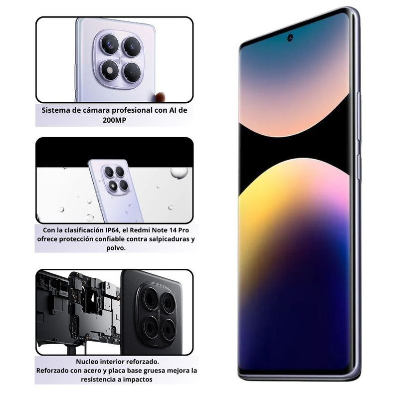 Celular Xiaomi Note 14 Pro 256GB/8GB RAM - Morado