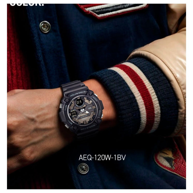 Reloj Casio Modelo AEQ-120W-1B Diseño Deportivo