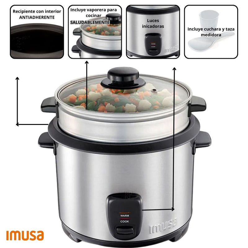 Olla Arrocera IMUSA Inox 10 Tazas