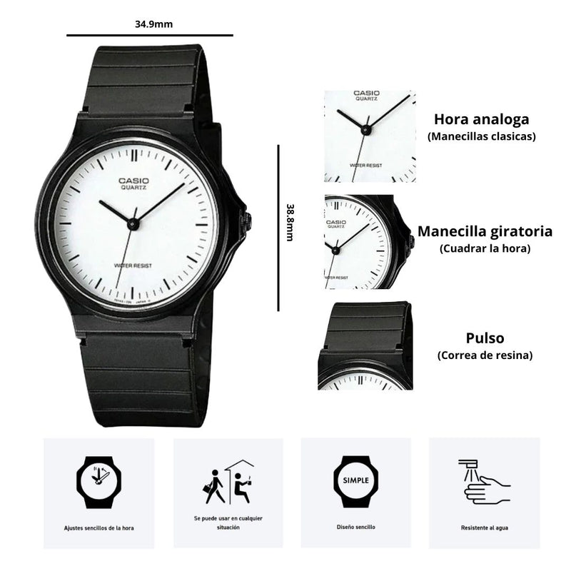 Reloj Casio Modelo MQ-24-7E Diseño Casual