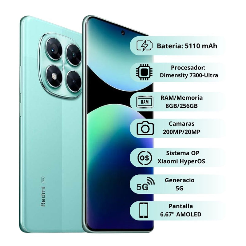 Celular Xiaomi Note 14 Pro 5G 256GB/8GB RAM - Verde