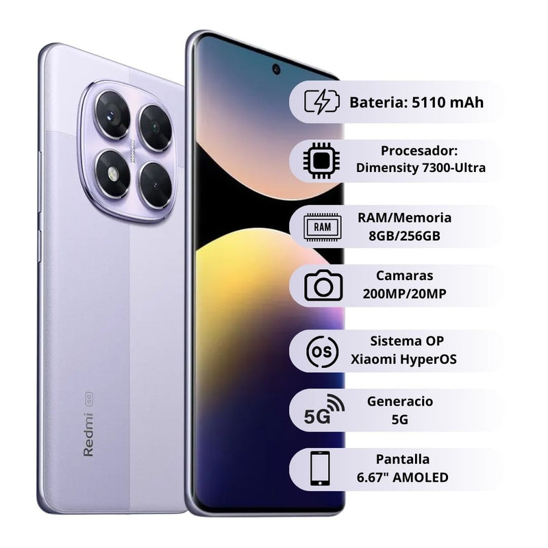 Celular Xiaomi Note 14 Pro 5G 256GB/8GB RAM - Morado