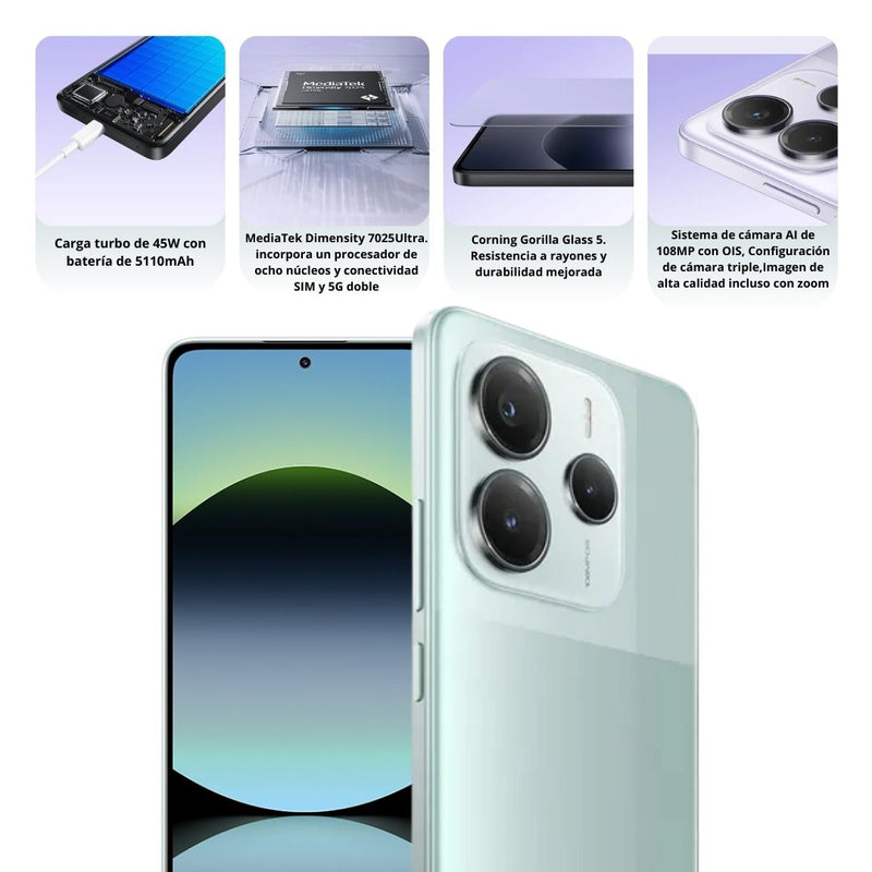 Celular Xiaomi Note 14 5G 256GB/8GB RAM - Verde