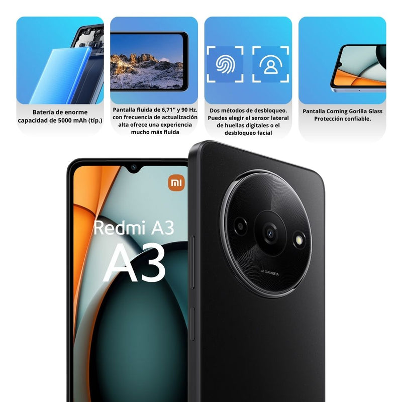 Celular Xiaomi Redmi A3 64GB/3GB - Negro