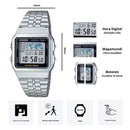 Reloj Casio Modelo A500WA-1DF Diseño Clásico