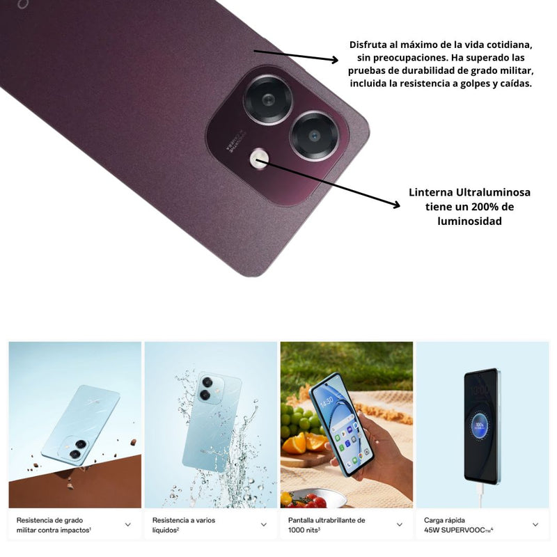 Celular Oppo A20 128GB/4GB RAM Cafe