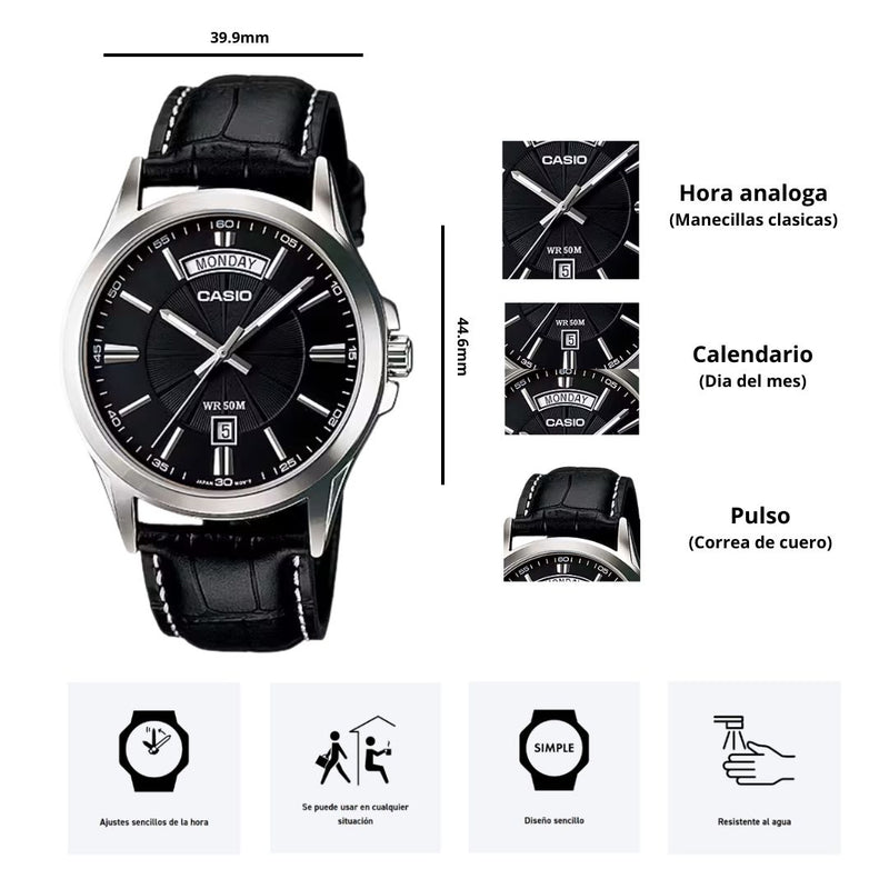 Reloj Casio Modelo MTP-1381L-1A Diseño Elegante
