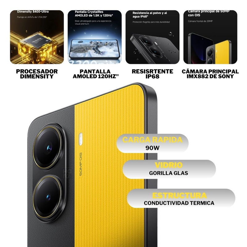 Celular Xiaomi POCO X7 Pro 5G 256GB/12GB - Amarillo