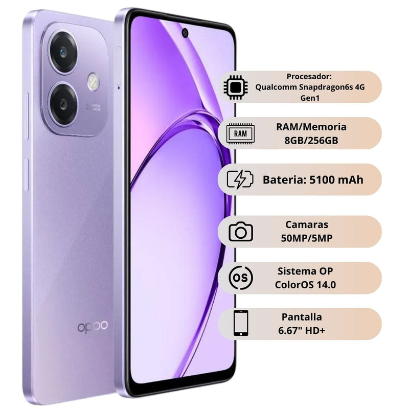 Celular Oppo A40 4G 256GB/4GB RAM Lila