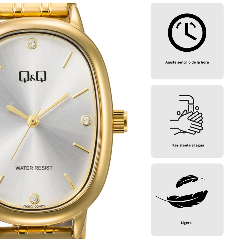 Reloj Q&Q Modelo Q06C-004PY Diseño Elegante