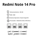 Celular Xiaomi Redmi Note 14 Pro 256GB/8GB RAM - Azul