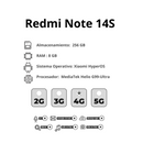 Celular Xiaomi Redmi Note 14S 256GB/8GB RAM - Negro