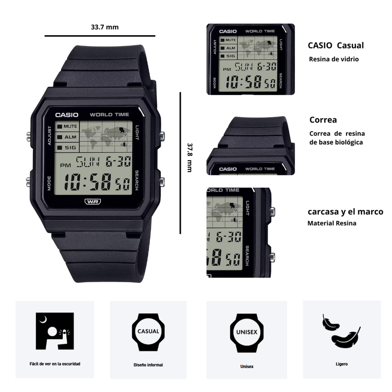 Reloj Casio Modelo LF-30W-1A Diseño Casual