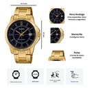 Reloj Casio Modelo MTP-V004G-1C Diseño Elegante