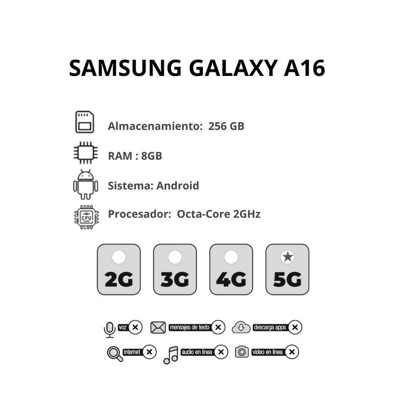 Samsung Galaxy A26 5G De 256GB/8GB RAM - Negro