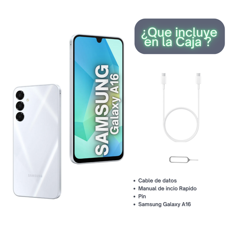 Celular Samsung Galaxy A16 128GB/6GB RAM Blanco