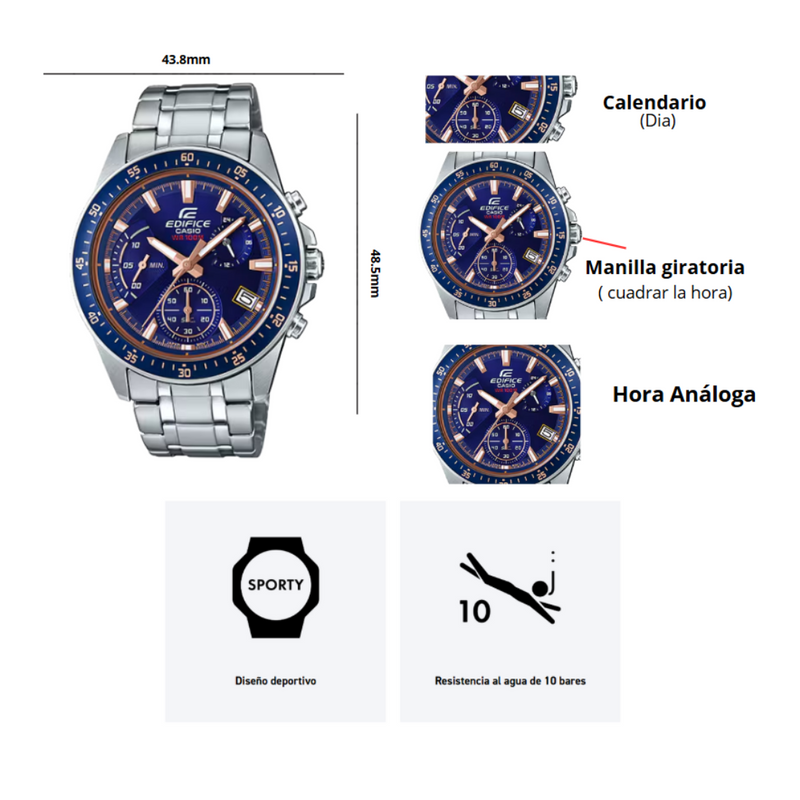 Reloj Casio EFV-540D-2AV Caballero