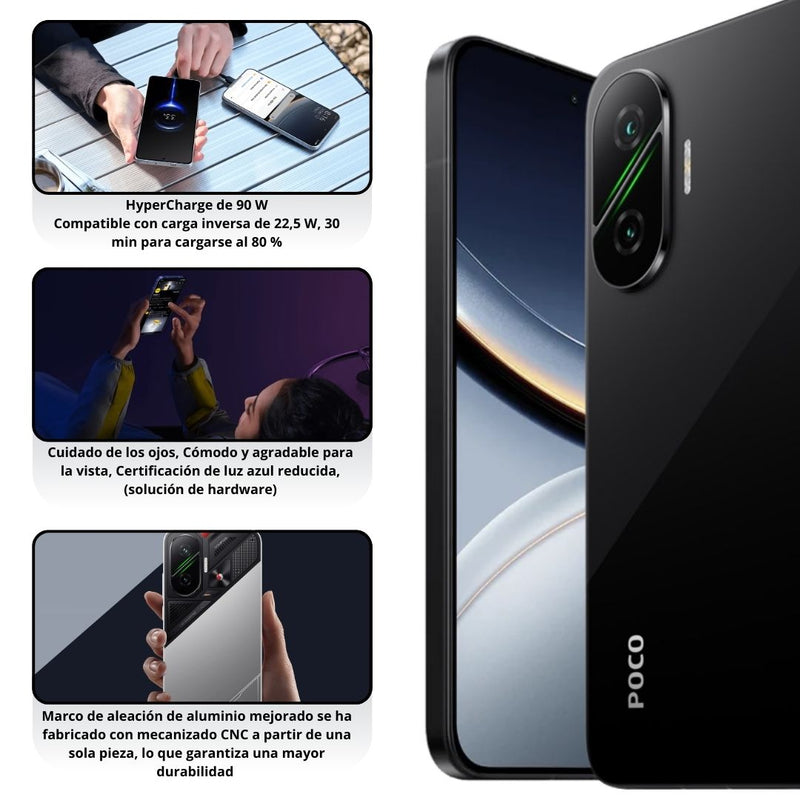 Celular Xiaomi POCO F7 5G 512GB/12GB RAM - Negro