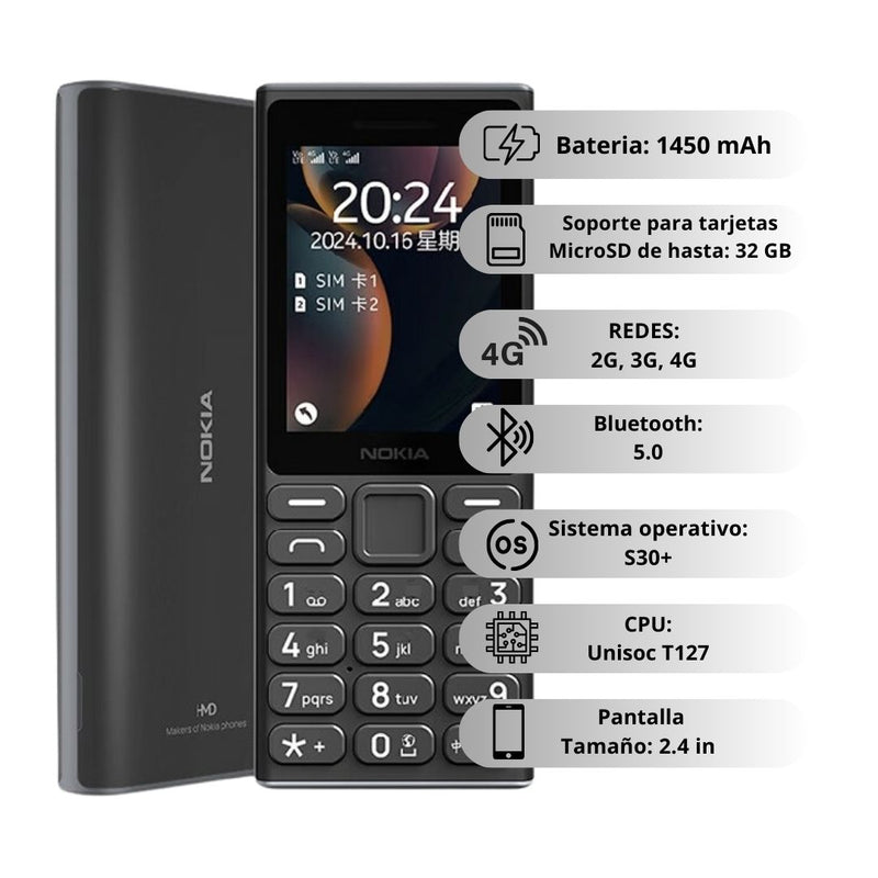 Celular Nokia 105 Dual Sim 4G - Negro