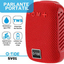 Parlante Bluetooth G-TIDE SV01 - Rojo