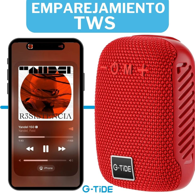 Parlante Bluetooth G-TIDE SV01 - Rojo