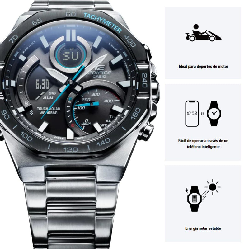 Reloj Casio EDIFICE ECB-950DB-1A Diseño Deportivo