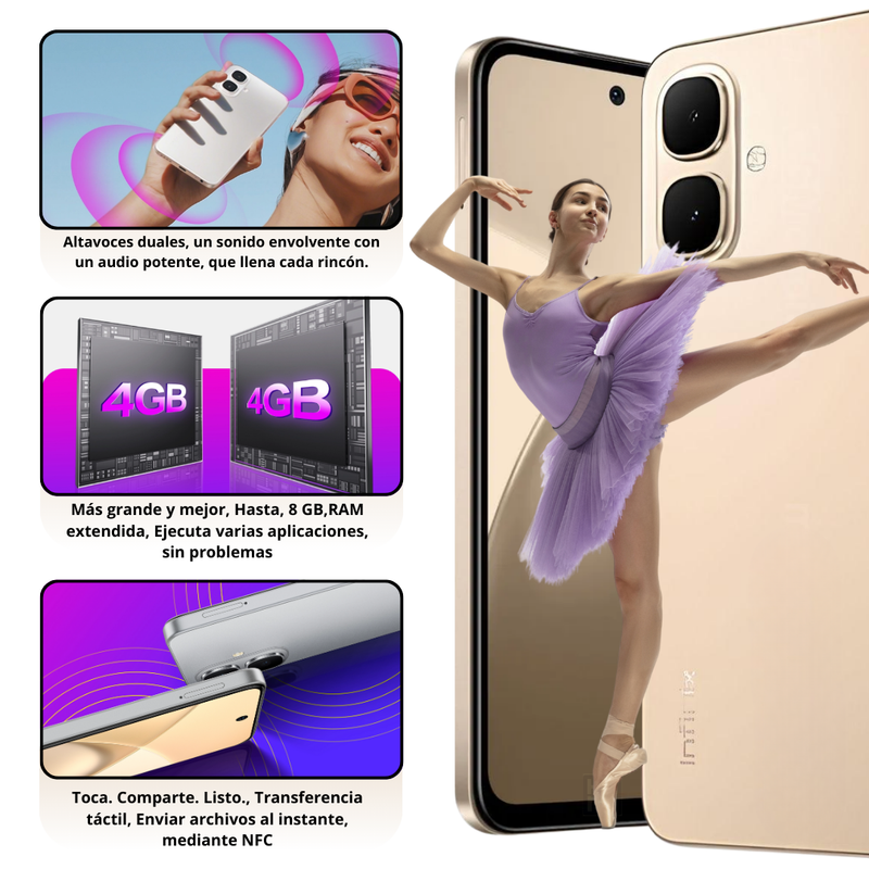 Celular INFINIX Smart 10 256GB/4GB RAM - Dorado
