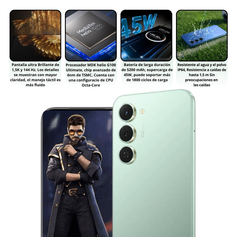 Celular Tecno Spark 40 Pro 256GB/8GB - Verde