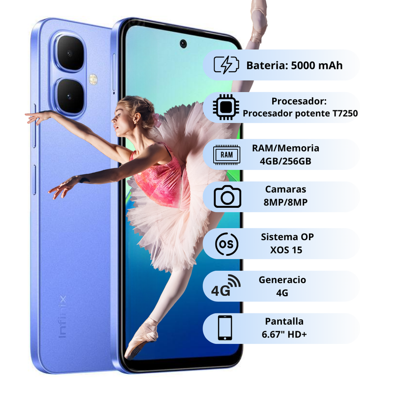 Celular INFINIX Smart 10 256GB/4GB RAM - Azul