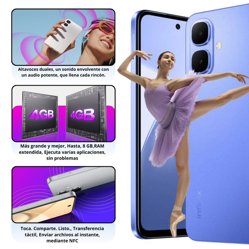 Celular INFINIX Smart 10 256GB/4GB RAM - Azul