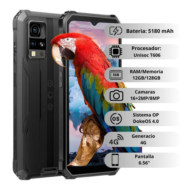 Celular BlackView BV4800 Pro 4G 128GB/12GB - Negro