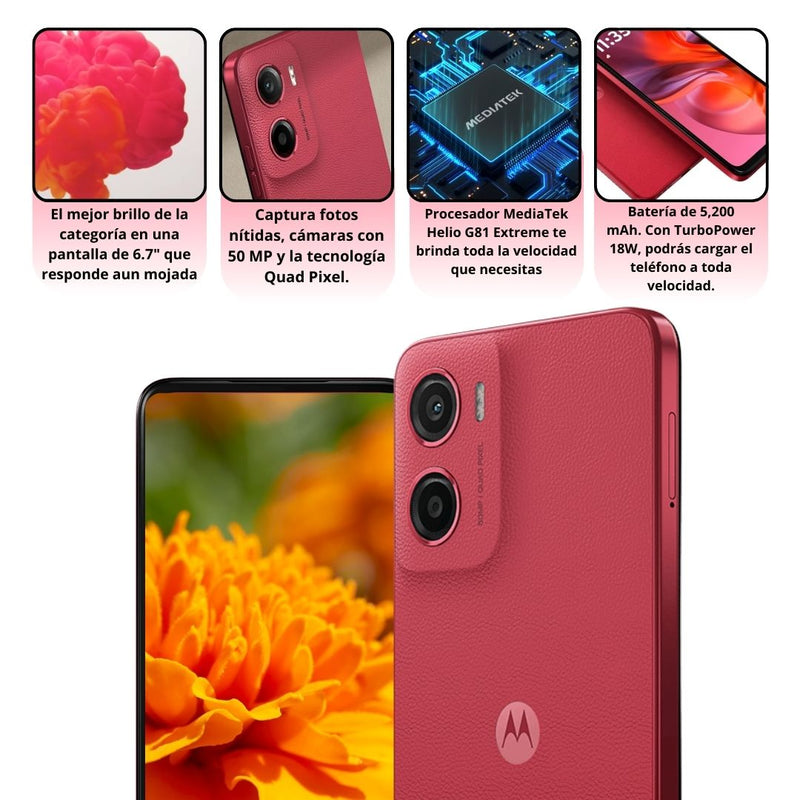 Celular MOTOROLA G05 4G 128GB/4GB - Rojo
