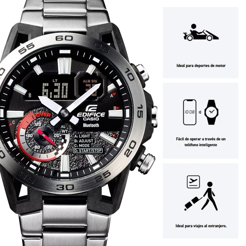 Reloj Casio EDIFICE ECB-40D-1A Diseño Deportivo