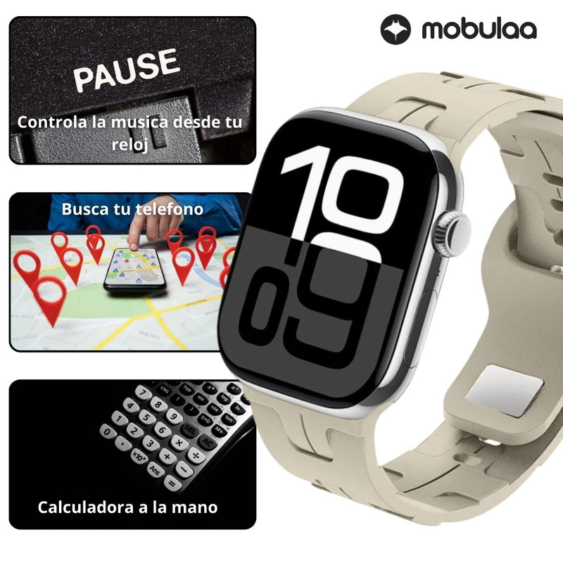 Reloj Inteligente Mobulaa H10 Pro Mini – Gris