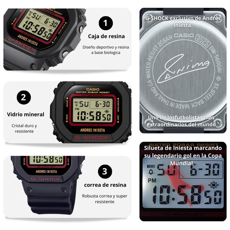 Reloj Casio G-SHOCK DW-5600AI-1D Edicion Iniesta