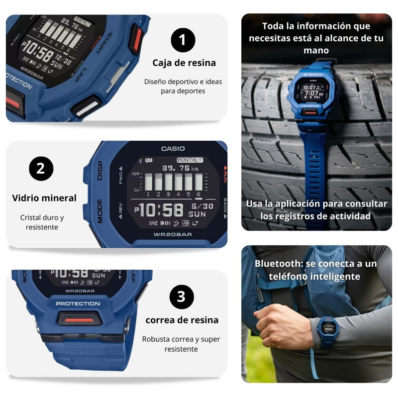 Reloj Casio G-SHOCK Modelo GBD-200-2DR Con Bluetooth