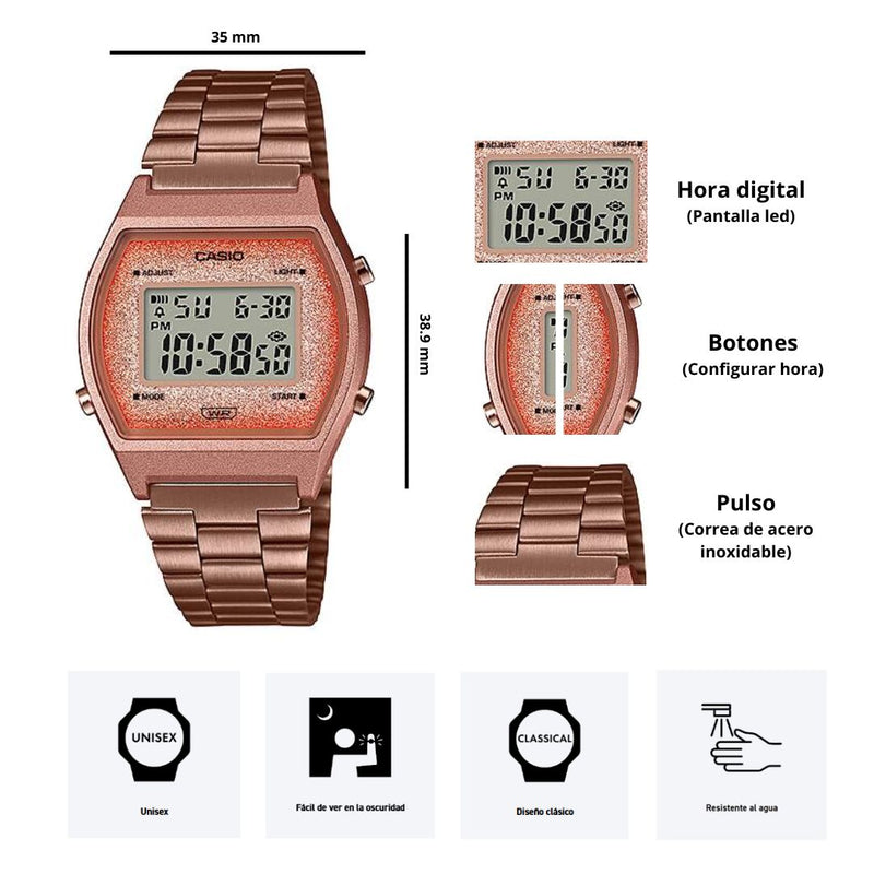 Reloj Casio B640WCG-5 Diseño Casual