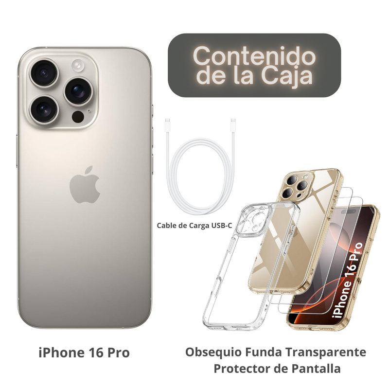 Celular iPhone 16 Pro 256GB Titanio Natural - eSIM