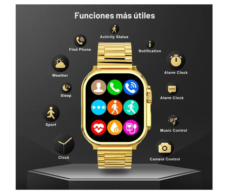 Reloj inteligente Ultra Mini Gold - Dorado