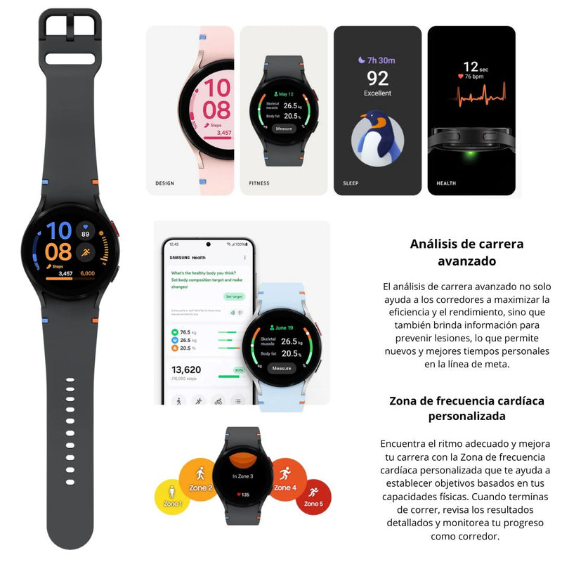 Reloj Inteligente Galaxy Watch FE Pantalla AMOLED - Negro