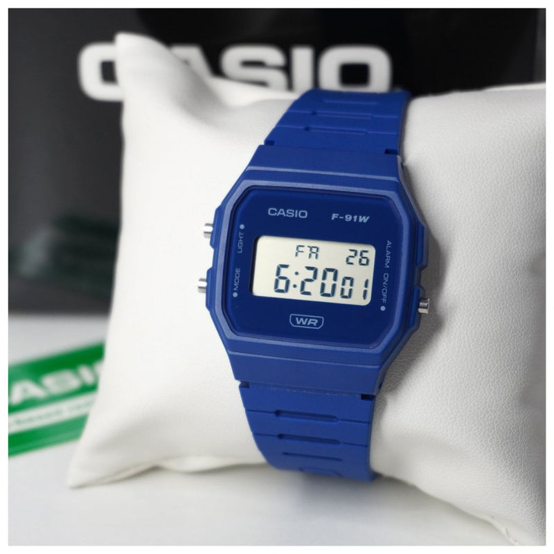 Reloj Casio Referencia F-91WB-2A1 Deportivo Retro Original