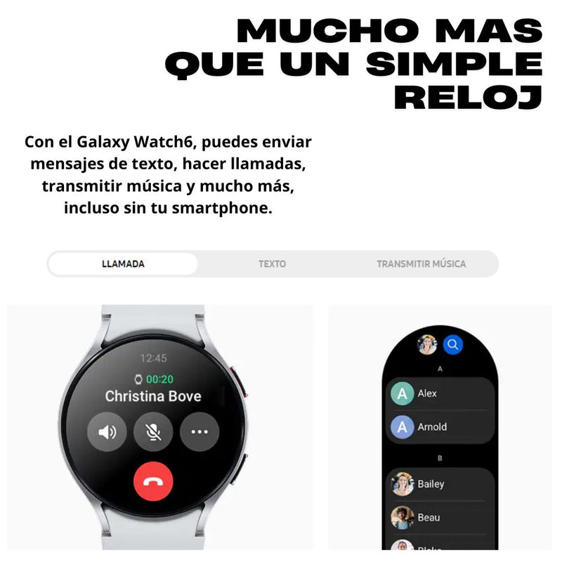 Reloj Inteligente Galaxy Watch 6 Pantalla SUPER AMOLED - Negro